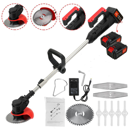 Powerful Electric Cordless Weed Eater / Grass Trimmer With Two Batteries