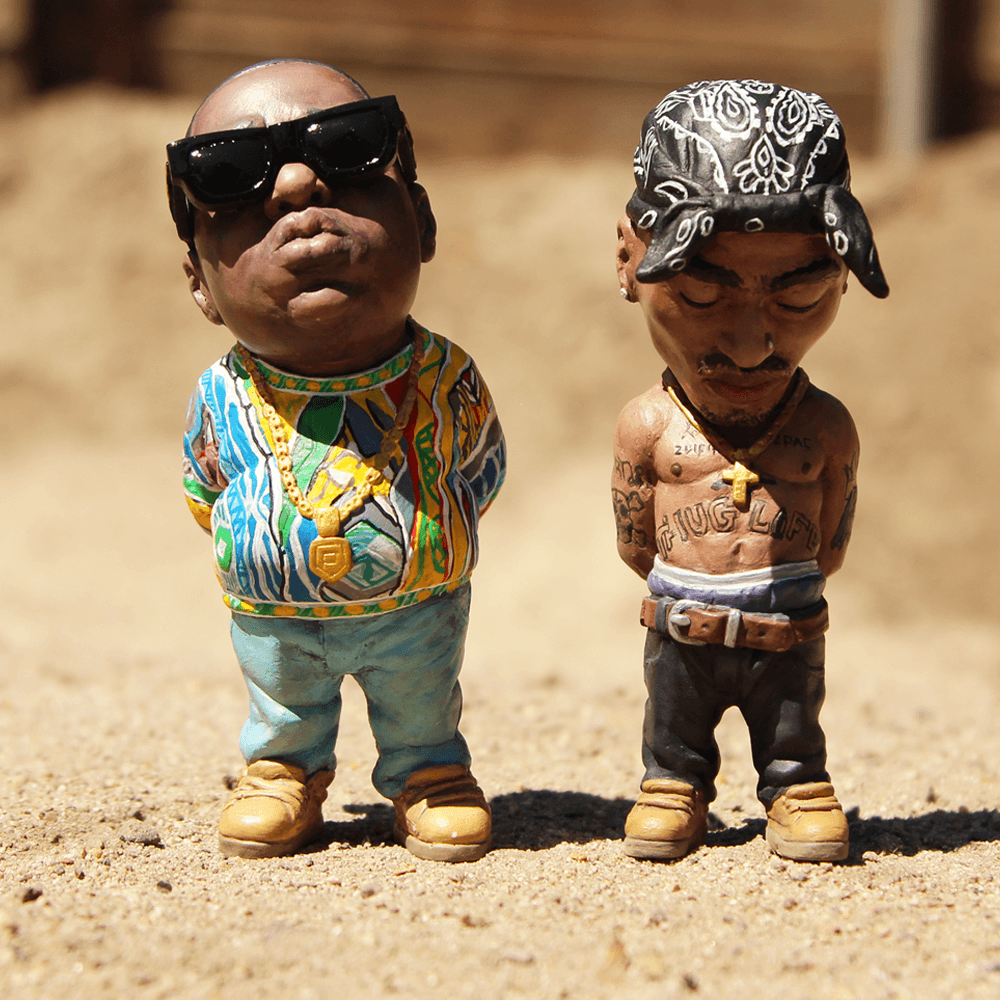 Rapper Garden Gnomes - Biggie, Tupac, Ludacris Resin Ornaments