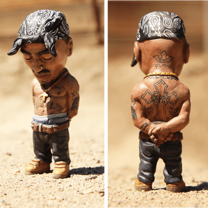 Rapper Garden Gnomes - Biggie, Tupac, Ludacris Resin Ornaments