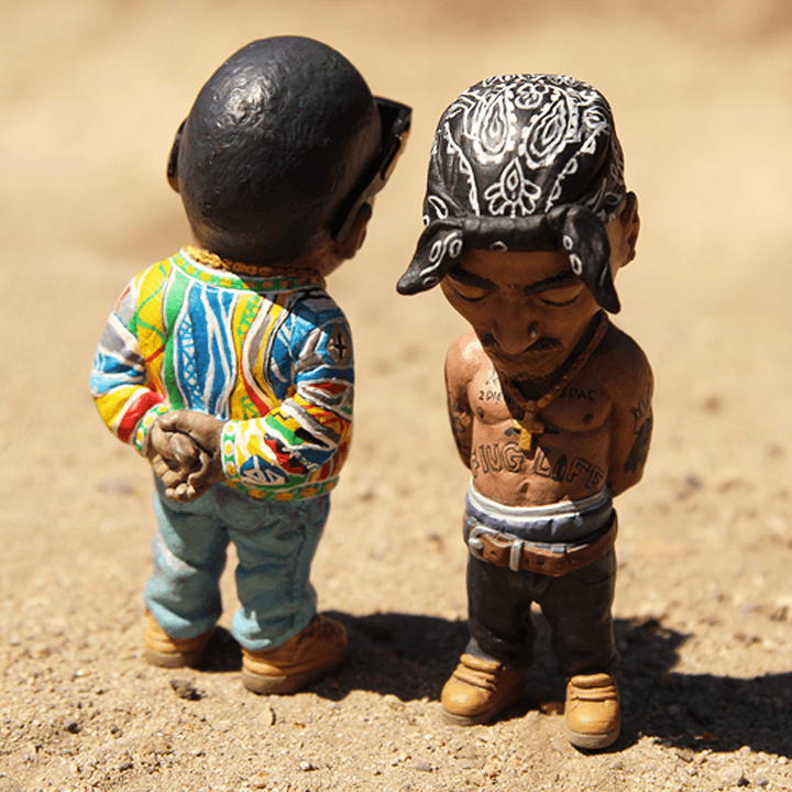 Rapper Garden Gnomes - Biggie, Tupac, Ludacris Resin Ornaments