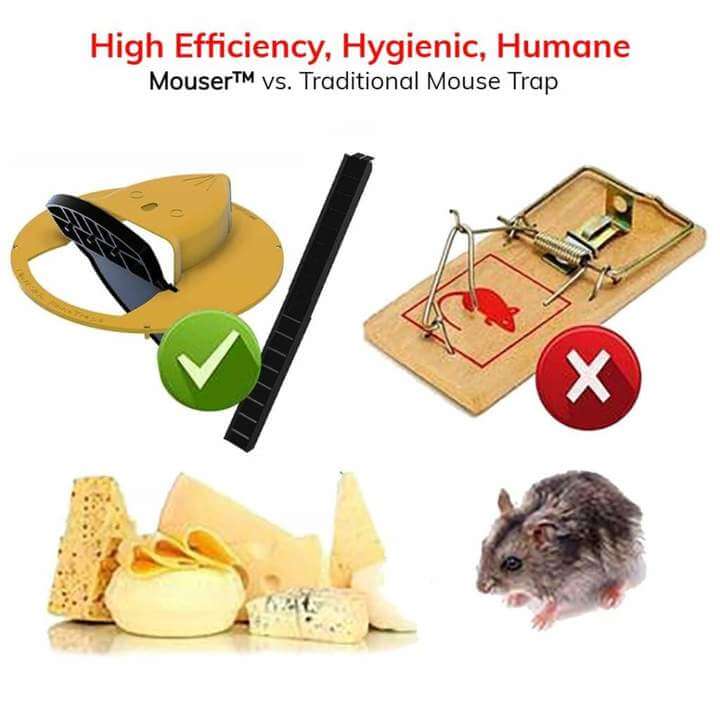 Smart Flip and Slide Mouse Trap - Bucket Lid Rat and Mouse Trap