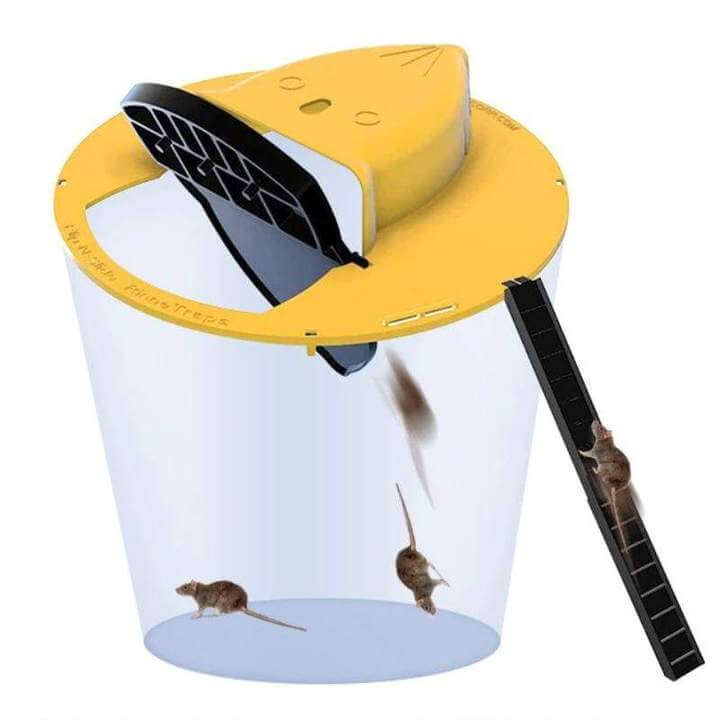 NOVBJECT Mouse Trap Flip Slide Bucket Lid Mouse Rat Trap With