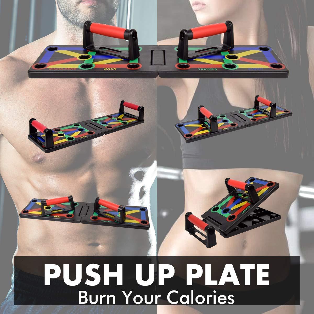 12-in-1 Color- Portable Coded Push Up Board
