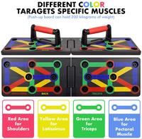 12-in-1 Color- Portable Coded Push Up Board