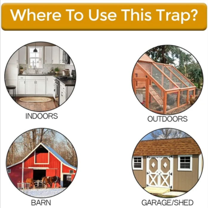 Rat Trap Bucket Lid - Mouse Flip & Slip Trap