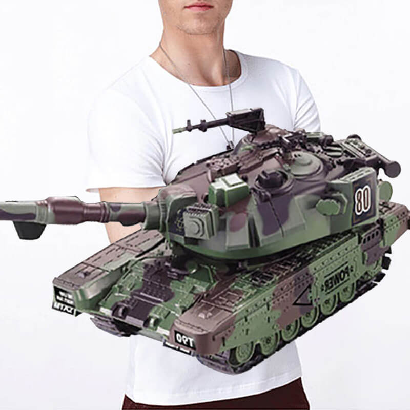 Kids RC Battle Tank 10.5'' Remote Control Fighter Crawler Tanks with Launching BB Bullets