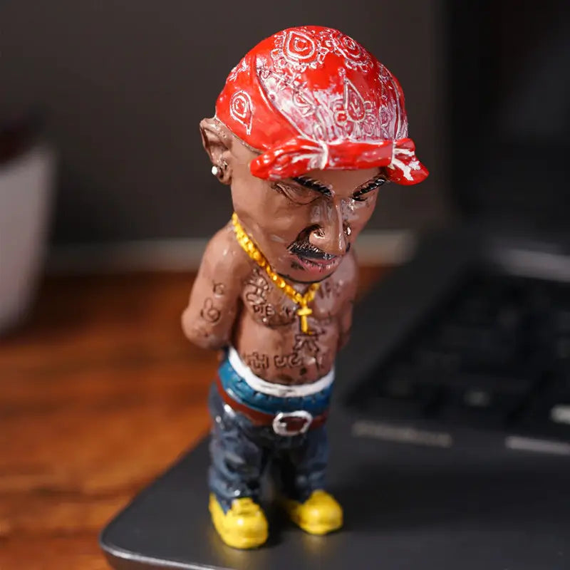 Rapper Resin Ornament Garden / Home Decor - Biggie, Tupa Resin Ornaments