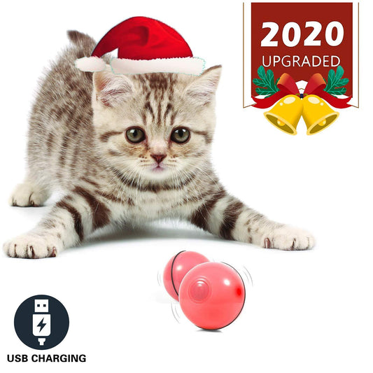 Smart Interactive Cat Toy - Newest Version 360 Degree Self Rotating Rechargeable Ball
