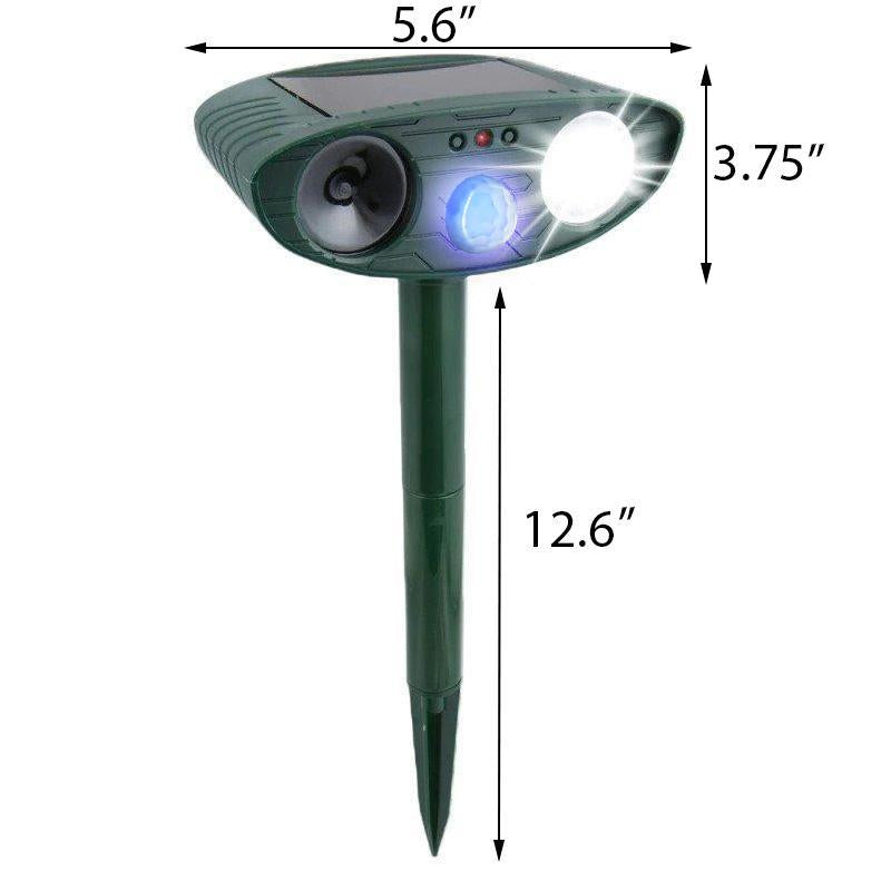 Ultrasonic Deer Repeller - Solar Powered - Flashing Light- Get Rid of Deer in 48 Hours or It's FREE