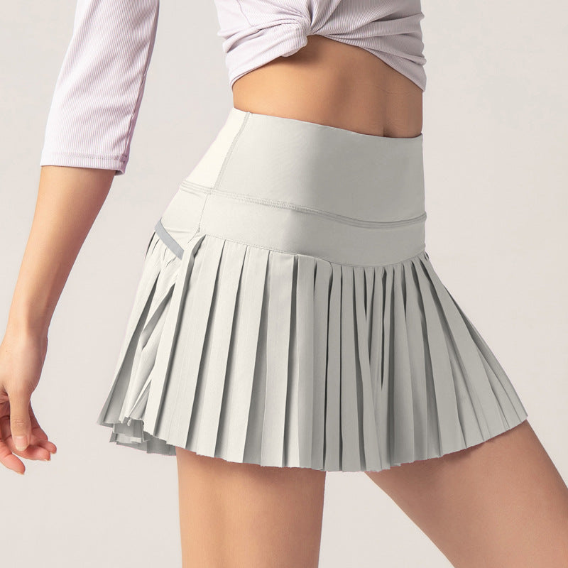 Everyday 2-in-1 Mid Rise Side Pocket Pleated Tennis Skirt Gold Hinge Skirt