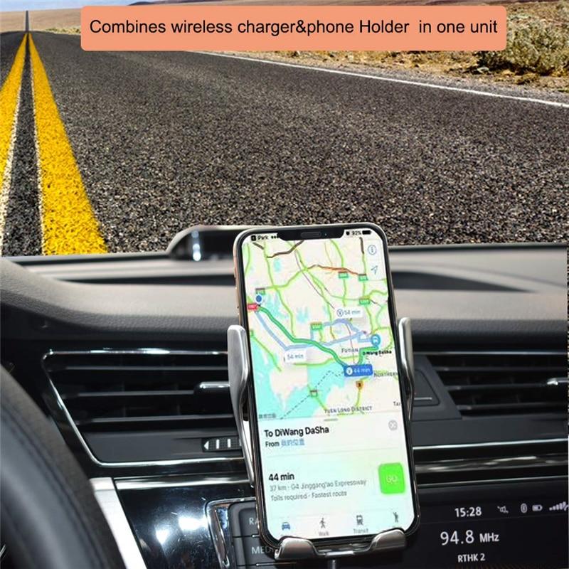 Automatic Clamping Car Wireless Charger Stand - Car charger Phone