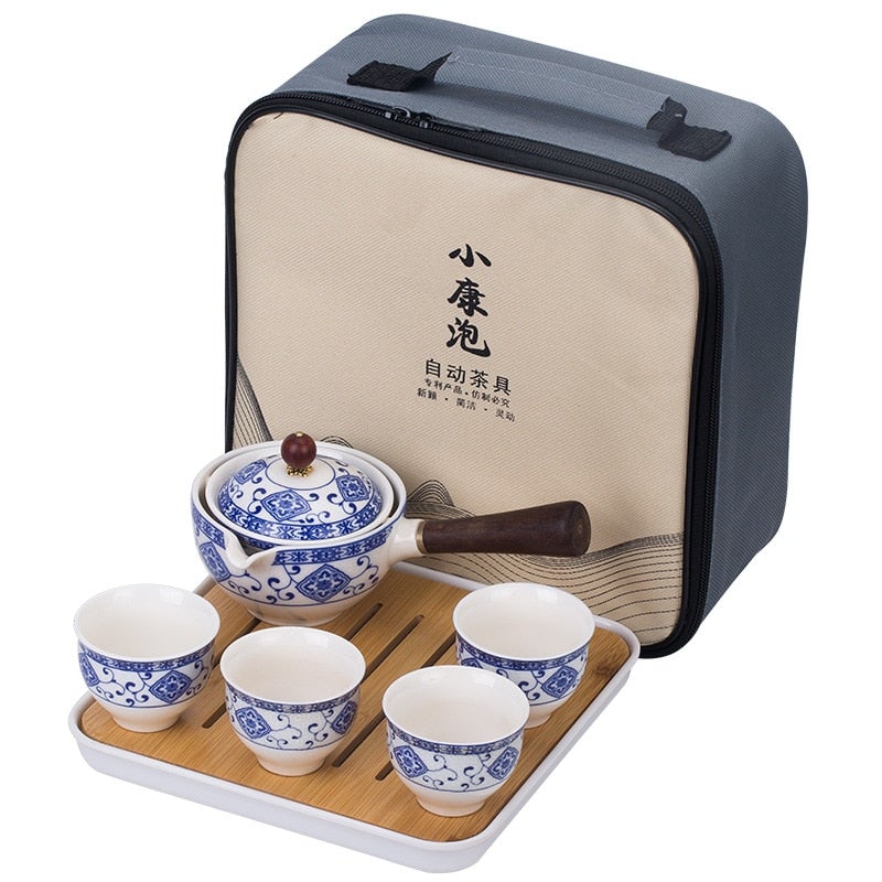 Exquisite Rotating Teapot Premium Set - Spillproof Chinese teapot set