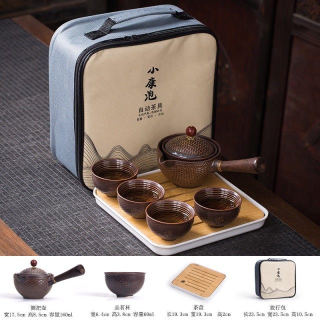 Exquisite Rotating Teapot Premium Set - Spillproof Chinese teapot set