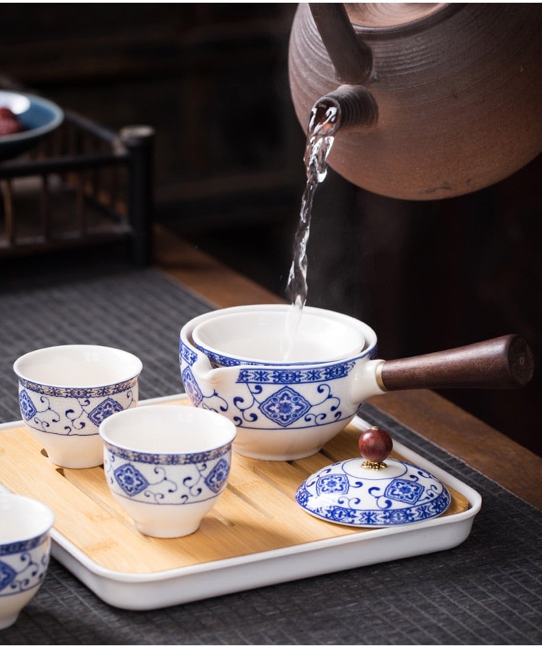Exquisite Rotating Teapot Premium Set - Spillproof Chinese teapot set