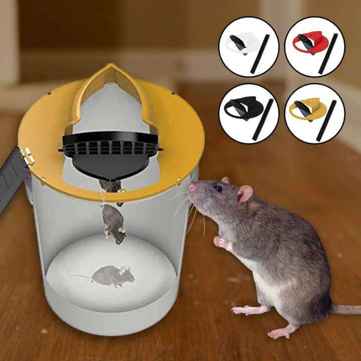 Smart Flip and Slide Mouse Trap - Bucket Lid Rat and Mouse Trap