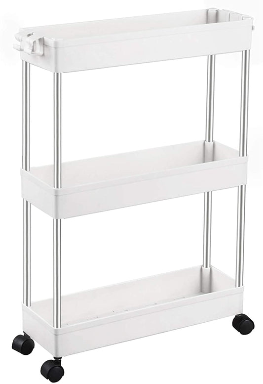 3/4 Tiers Slim Organizer Cart with Wheels for Narrow Space