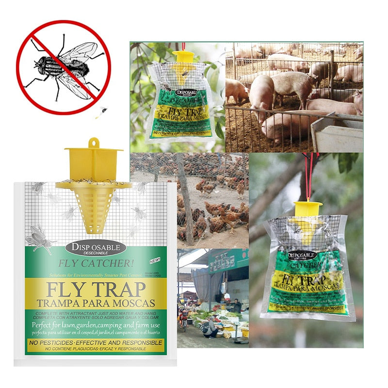 Fly Trap - Ecological Fly Trap Catcher - Get Rid of Flies - 6, 8, 10 PACKS