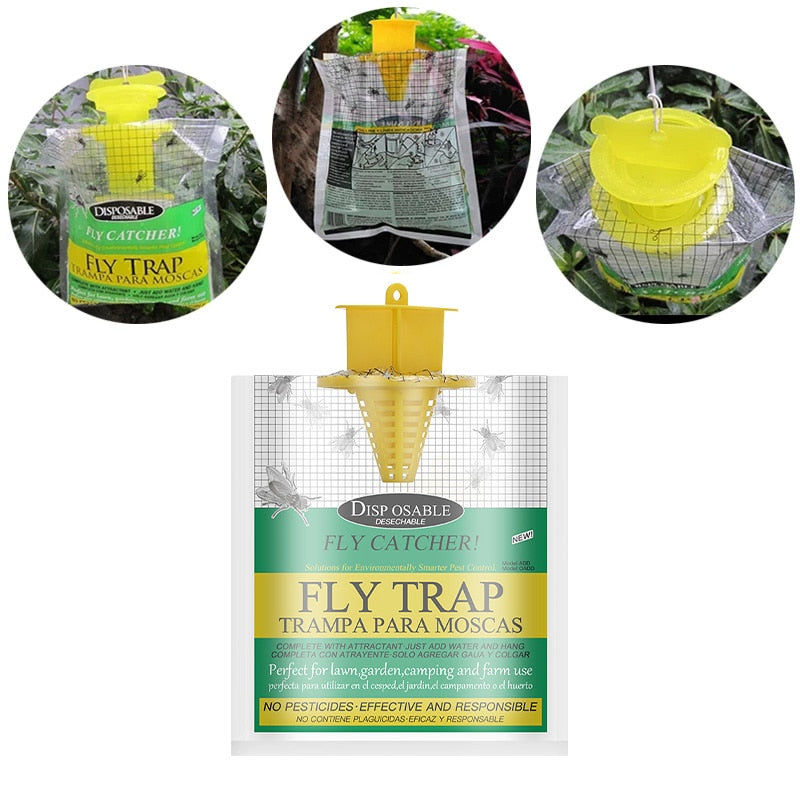 Fly Trap - Ecological Fly Trap Catcher - Get Rid of Flies - 6, 8, 10 PACKS