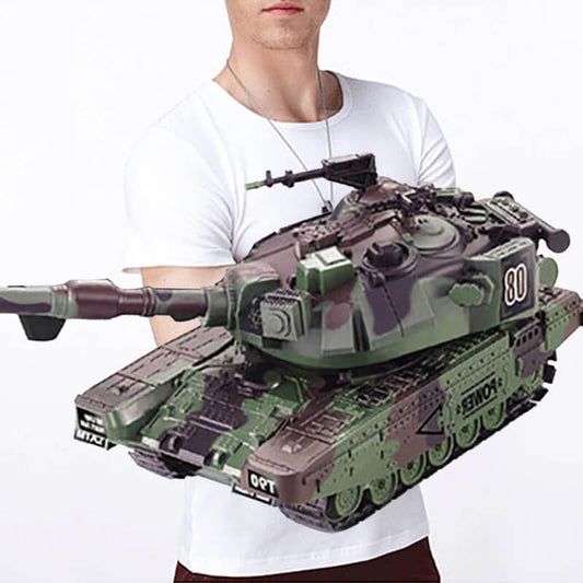 Kids RC Battle Tank 10.5'' Remote Control Fighter Crawler Tanks with Launching BB Bullets