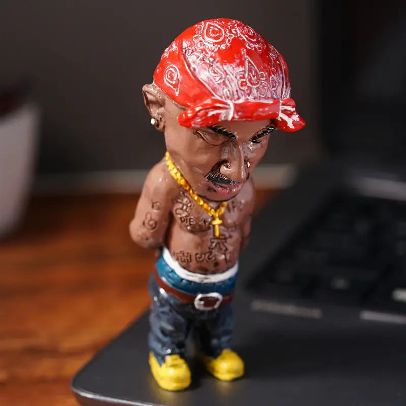 Rapper Garden Gnomes - Biggie, Tupac, Ludacris Resin Ornaments